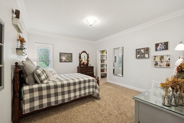 1731 Hudson Rd, Madison, TN 37115 - bedroom featuring ornamental molding, carpet floors, and a spacious closet