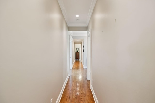 1731 Hudson Rd, Madison, TN 37115 - corridor featuring light wood finished floors, crown molding, and recessed lighting