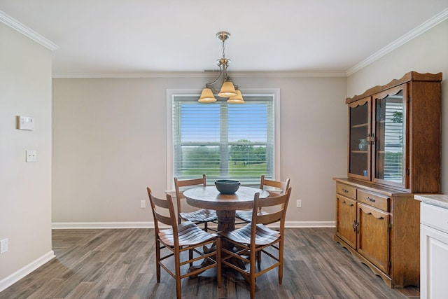 1731 Hudson Rd, Madison, TN 37115 - dining area featuring plenty of natural light, dark wood-style flooring, and ornamental molding