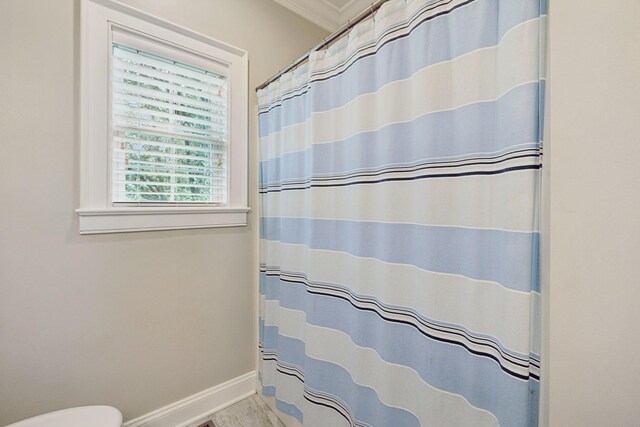 1731 Hudson Rd, Madison, TN 37115 - full bathroom featuring crown molding and a shower with curtain