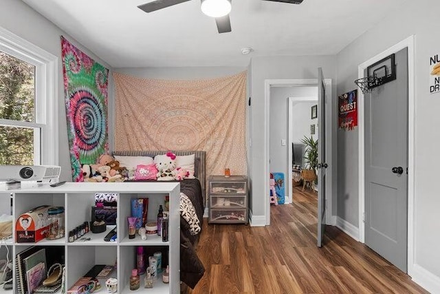 3474 Lockwood Cir, Chattanooga, TN 37415 - bedroom featuring wood finished floors and a ceiling fan