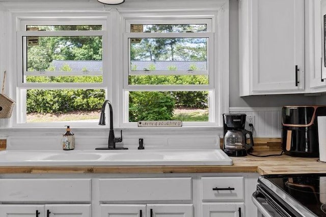 3474 Lockwood Cir, Chattanooga, TN 37415 - kitchen with white cabinetry, healthy amount of natural light, light countertops, and stainless steel electric range