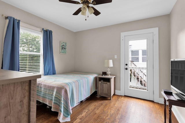 1803 Dimple Ct, Columbia, TN 38401 - bedroom with wood finished floors and ceiling fan