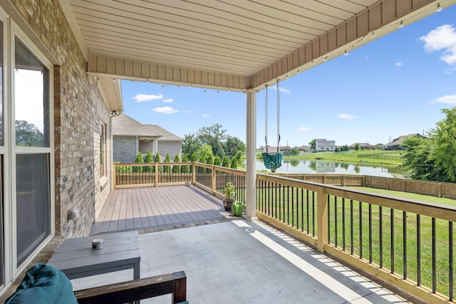 5123 Vinnie Dell Dr, Chapel Hill, TN 37034 - fenced backyard with a deck with water view