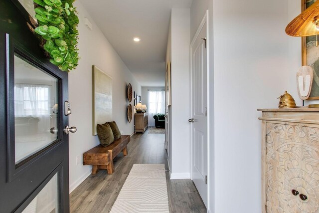 4910 Mowbray Way, Murfreesboro, TN 37129 - hall featuring wood finished floors and recessed lighting