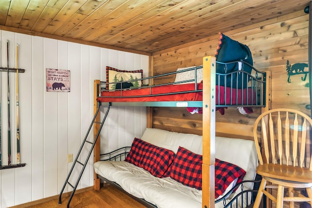 1530 Zurich Rd, Gatlinburg, TN 37738 - bedroom featuring wood ceiling, wood walls, and wood finished floors