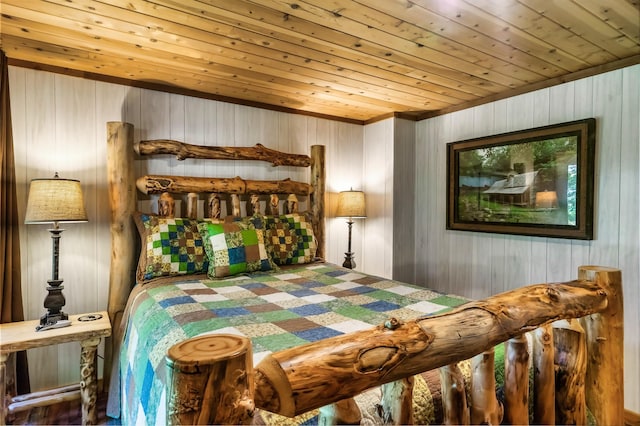 1530 Zurich Rd, Gatlinburg, TN 37738 - bedroom with wooden ceiling and wooden walls