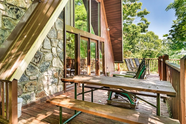 1530 Zurich Rd, Gatlinburg, TN 37738 - wooden deck featuring outdoor dining area
