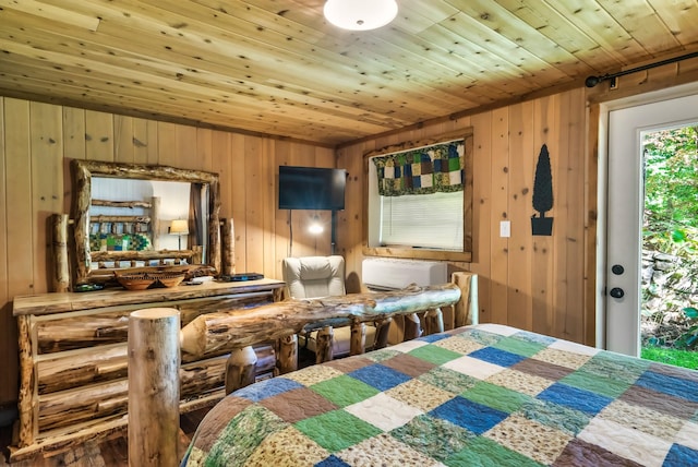 1530 Zurich Rd, Gatlinburg, TN 37738 - dining space featuring wood ceiling and wood walls