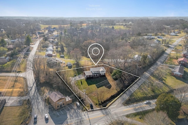 783 W Main St, Mcminnville, TN 37110 - aerial overview of property's location featuring property boundaries highlighted