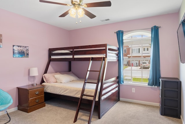 1386 Bruceton Dr, Clarksville, TN 37042 - bedroom featuring light colored carpet and ceiling fan