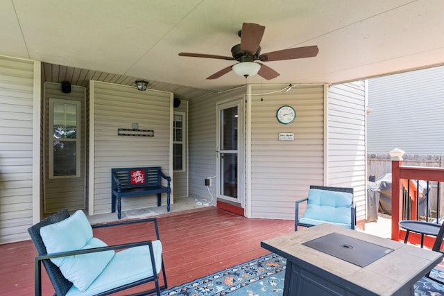 1386 Bruceton Dr, Clarksville, TN 37042 - deck featuring a ceiling fan