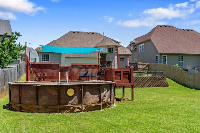 1386 Bruceton Dr, Clarksville, TN 37042 - back of house with a fenced backyard and a deck