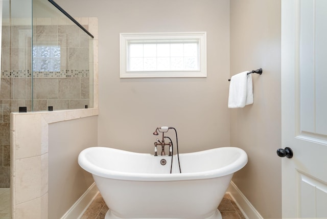 517 Burnett Rd, Mount Juliet, TN 37122 - full bathroom featuring a soaking tub and a walk in shower
