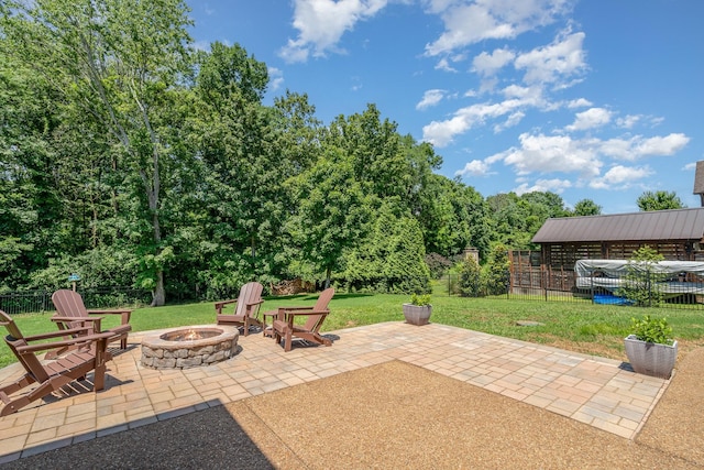 517 Burnett Rd, Mount Juliet, TN 37122 - view of patio / terrace featuring a fire pit