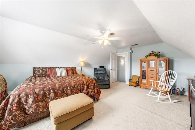 379 Hooper Rd, Winchester, TN 37398 - carpeted bedroom featuring vaulted ceiling and a ceiling fan