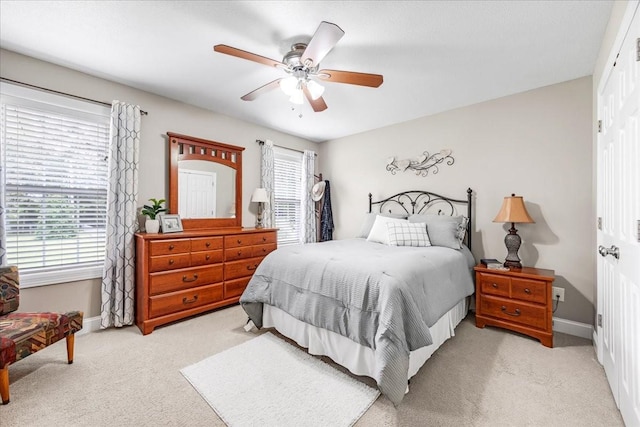 379 Hooper Rd, Winchester, TN 37398 - bedroom with light colored carpet and ceiling fan