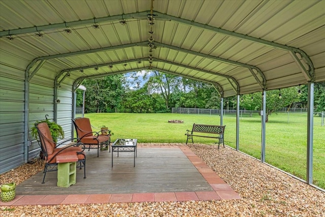 379 Hooper Rd, Winchester, TN 37398 - fenced backyard with a patio area and a carport