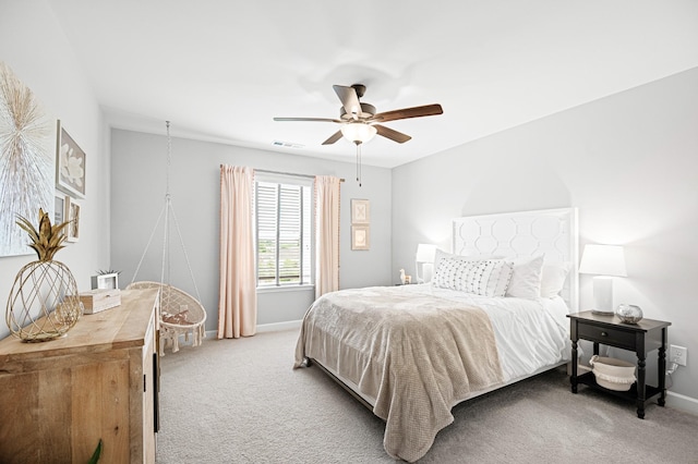 2636 Bramblewood Ln, Thompsons Station, TN 37179 - bedroom with carpet flooring and a ceiling fan