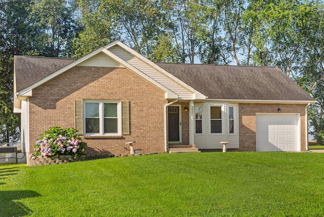 3230 S Senseney Cir, Clarksville, TN 37042 - view of front facade featuring a garage, brick siding, a front lawn, and roof with shingles