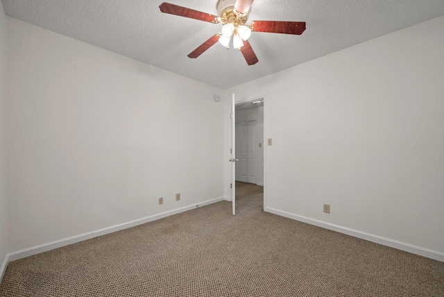 3230 S Senseney Cir, Clarksville, TN 37042 - empty room featuring carpet flooring, ceiling fan, and a textured ceiling