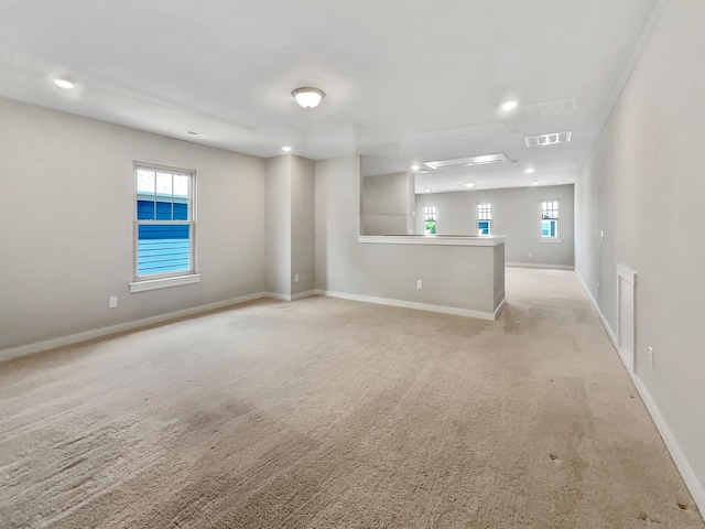 795 Ewell Farm Dr, Spring Hill, TN 37174 - unfurnished living room with recessed lighting and light colored carpet