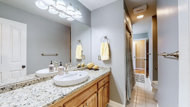 938 Thompson Rd, Pegram, TN 37143 - full bath with vanity, tile patterned flooring, and a shower with shower curtain