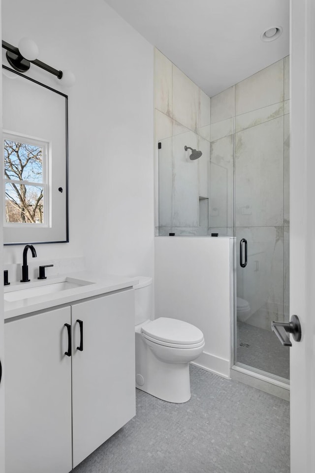 419 Acklen Park Dr, Nashville, TN 37205 - bathroom featuring a stall shower and vanity