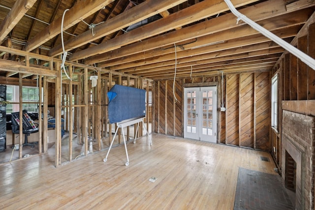 234 4th Ave N, Franklin, TN 37064 - misc room with french doors and hardwood / wood-style floors