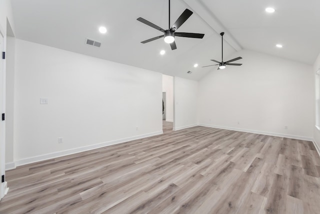 461 Summit Rd, Stanton, TN 38069 - spare room with a ceiling fan, light wood-style floors, and recessed lighting