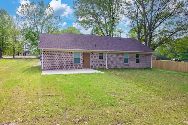 461 Summit Rd, Stanton, TN 38069 - back of house featuring a patio area, brick siding, and roof with shingles