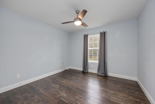 33 Maple Ln, Summertown, TN 38483 - empty room with dark wood-style flooring and ceiling fan