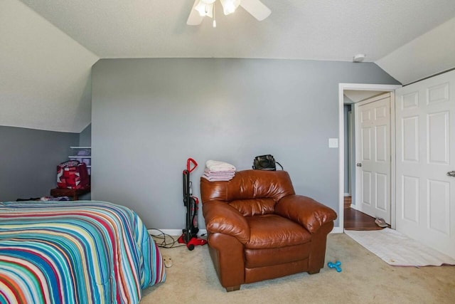 324 Chesire Way, Oak Grove, KY 42262 - carpeted bedroom with vaulted ceiling and a ceiling fan