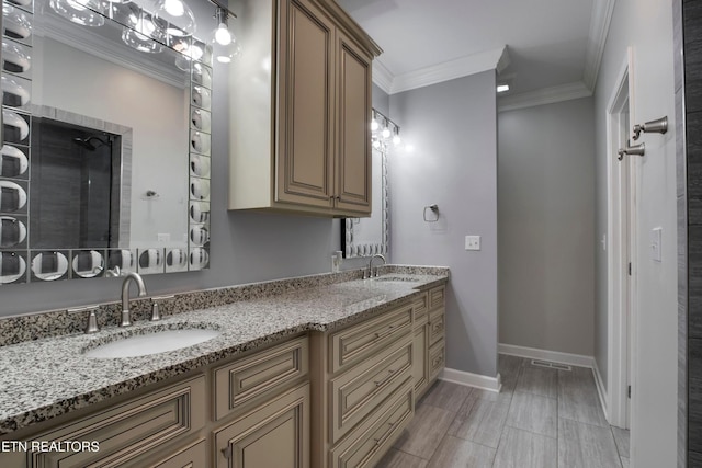 57 Riverview Dr, Oak Ridge, TN 37830 - full bath with double vanity and crown molding