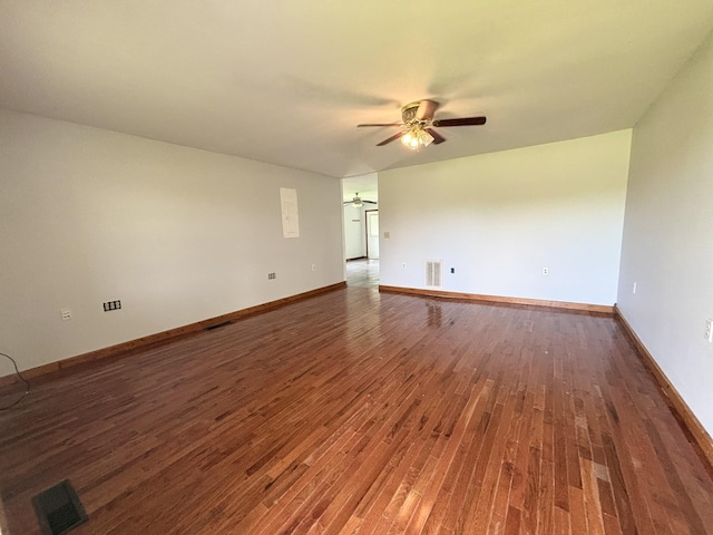 571 E Main St, Auburn, KY 42206 - spare room featuring a ceiling fan and hardwood / wood-style flooring