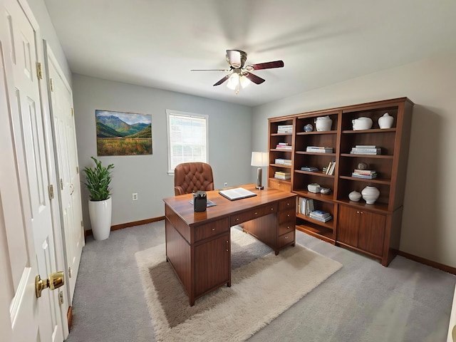 571 E Main St, Auburn, KY 42206 - office space with a ceiling fan and light colored carpet