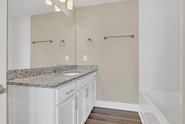 127 Dry Creek Commons Dr, Goodlettsville, TN 37072 - full bathroom featuring vanity and wood finished floors