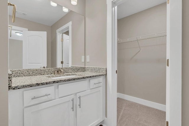 127 Dry Creek Commons Dr, Goodlettsville, TN 37072 - bathroom featuring vanity and a spacious closet
