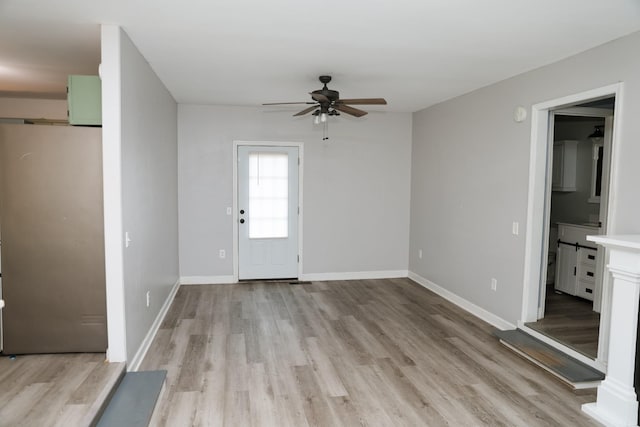 31 Community Rd, Lawrenceburg, TN 38464 - foyer entrance featuring ceiling fan and light wood-type flooring