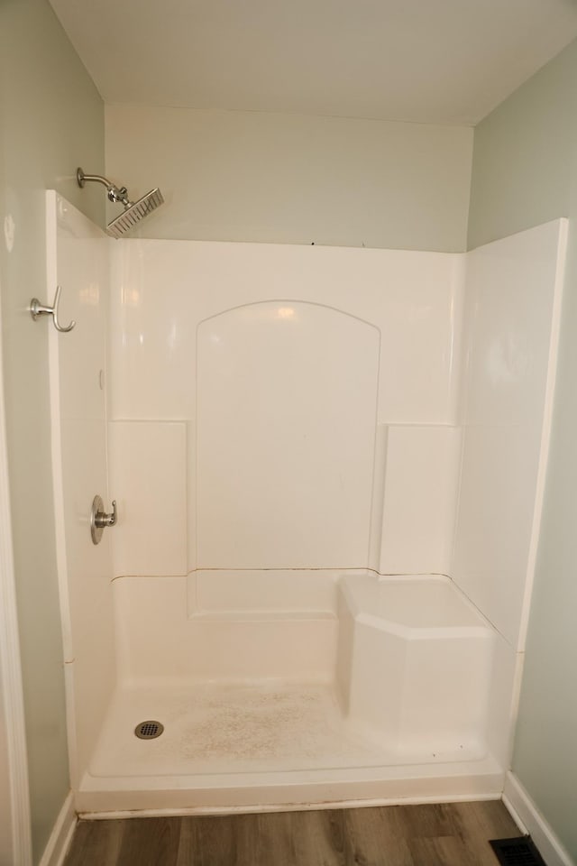 31 Community Rd, Lawrenceburg, TN 38464 - bathroom featuring wood finished floors and a shower