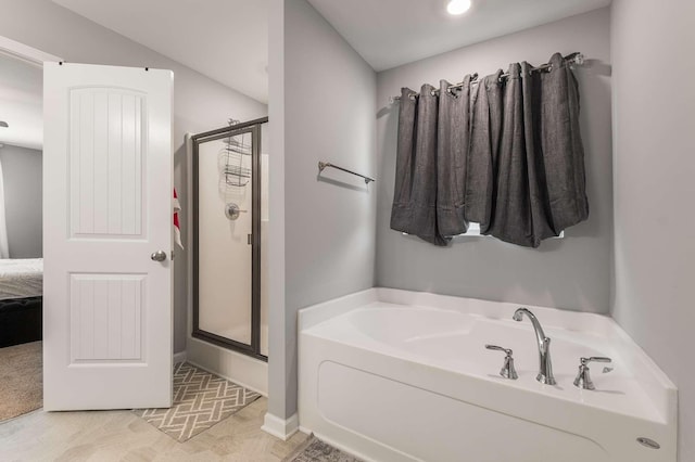 3210 Chatfield Dr, Murfreesboro, TN 37129 - bathroom with a garden tub, a stall shower, and connected bathroom
