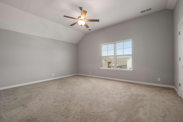 3210 Chatfield Dr, Murfreesboro, TN 37129 - carpeted empty room featuring lofted ceiling and a ceiling fan