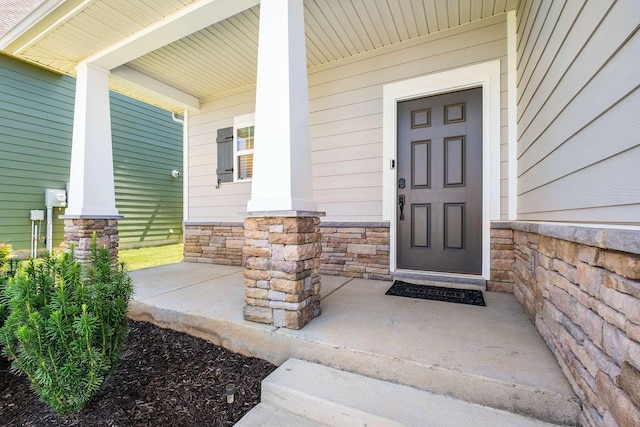 3210 Chatfield Dr, Murfreesboro, TN 37129 - view of exterior entry featuring a porch and stone siding