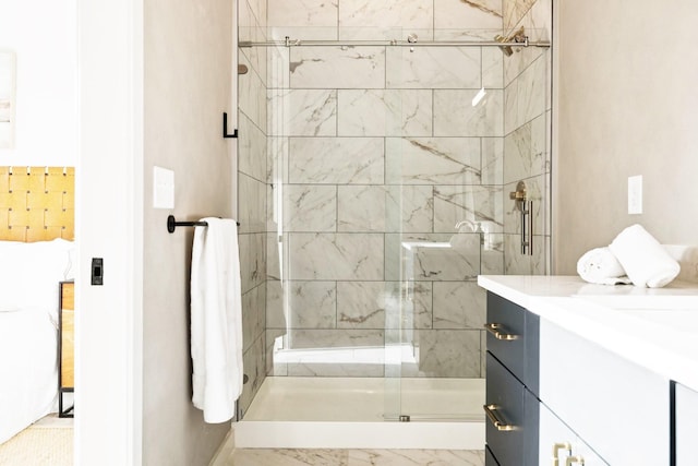 1014 16th Ave S Unit 103, Nashville, TN 37212 - full bathroom featuring vanity and a shower stall
