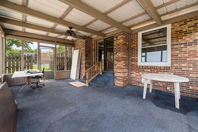 2208 Bowman Rd, Franklin, TN 37064 - view of patio / terrace featuring ceiling fan