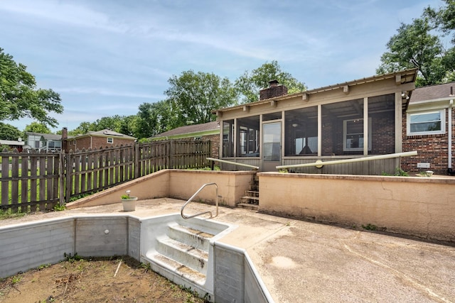2208 Bowman Rd, Franklin, TN 37064 - view of patio / terrace with a sunroom