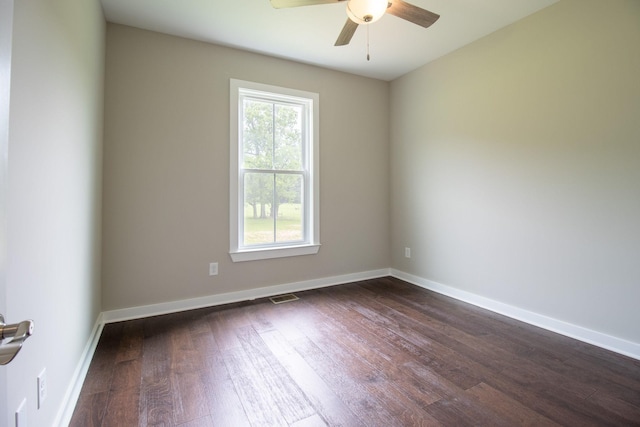 264 Dink Rut Rd, Portland, TN 37148 - empty room featuring dark wood finished floors and ceiling fan