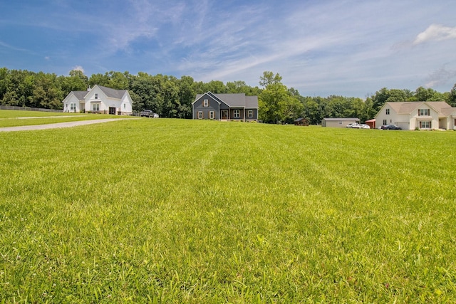 264 Dink Rut Rd, Portland, TN 37148 - view of green lawn with driveway and view of scattered trees
