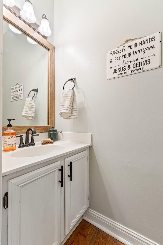 824 W Benjamin Ct, Franklin, TN 37067 - bathroom featuring vanity and wood finished floors