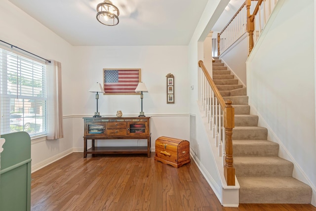 824 W Benjamin Ct, Franklin, TN 37067 - stairway with wood finished floors and baseboards